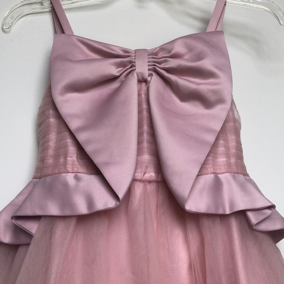 Monsoon Blush Pink Tulle Bow Girls Dress Monsoon Blush Pink Tulle Bow Girls Dress